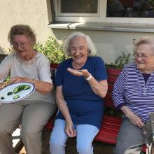 Erste Ernte in Maria im Tann